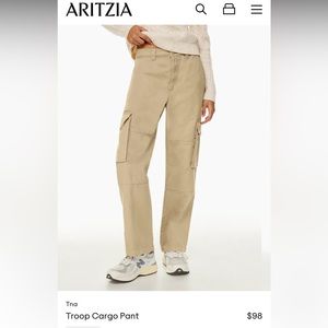 ARITZIA TNA BEIGE CARGO PANTS SIZE 0 NEVER WORN